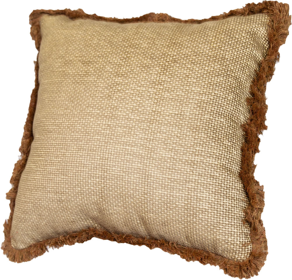 Accent Throw Pillow 18 x 18 Inch, with Matching Fringe Border