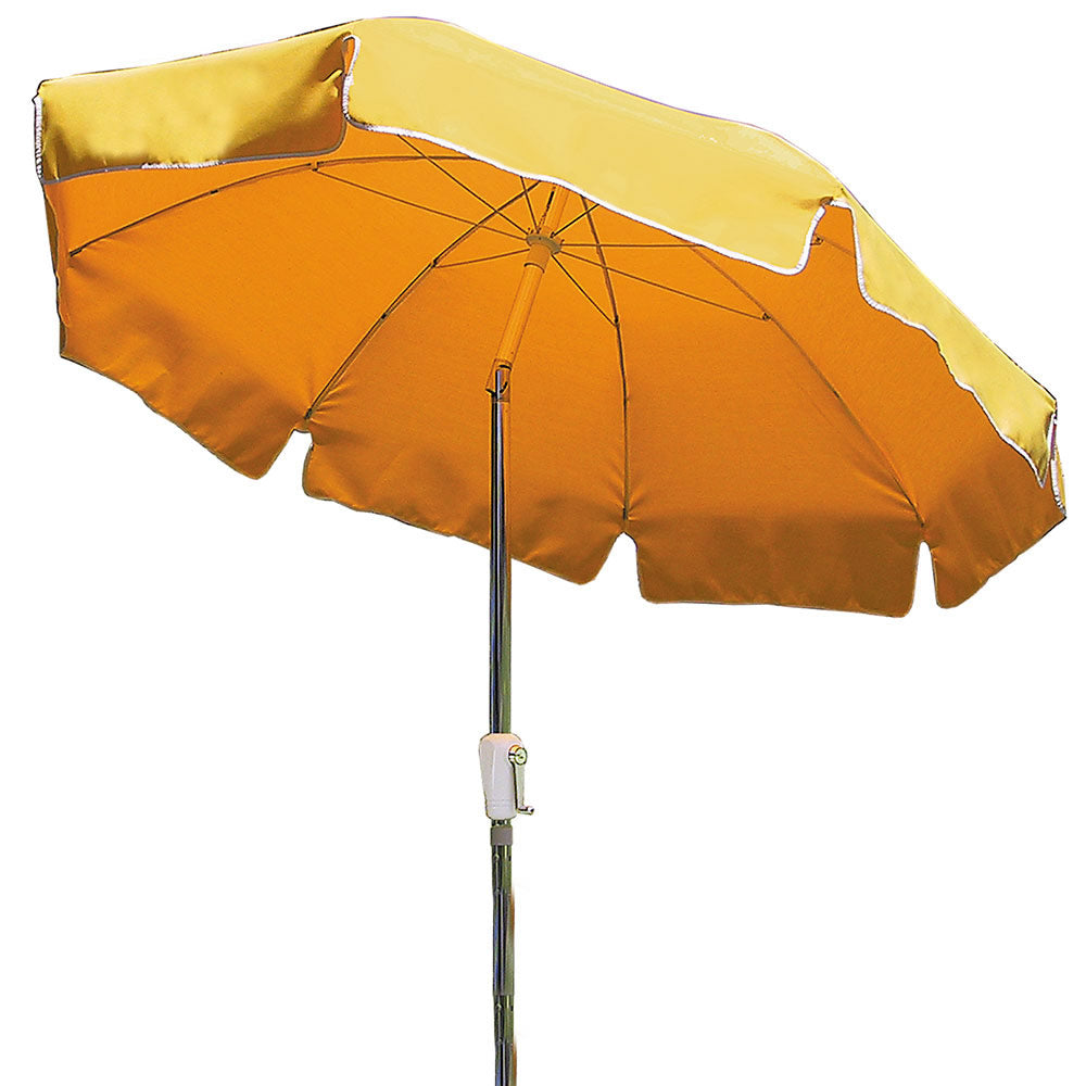 Garden Style Outdoor Umbrella 7.5 Foot, Champagne Aluminum with Tilt